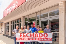 SEEBCG-MS fecha agência do Bradesco por falta de condições de trabalho