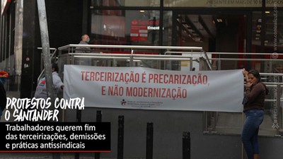 SindicarioNET - Sindicato dos Bancários realiza protesto contra