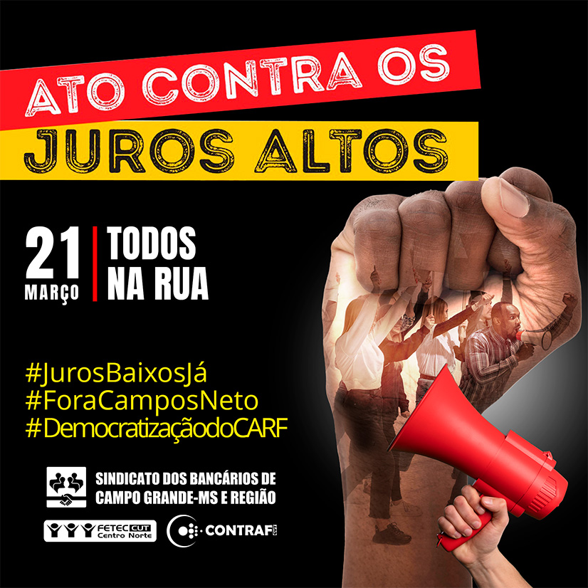 Altas taxas de juros levam bancários a protestar contra Banco Central